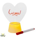 چراغ رومیزی نوشتاری کریتیو طرح قلب - تصویر 2